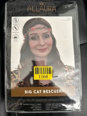 Big Cat Rescuer Cat Costume Headpiece - Brown